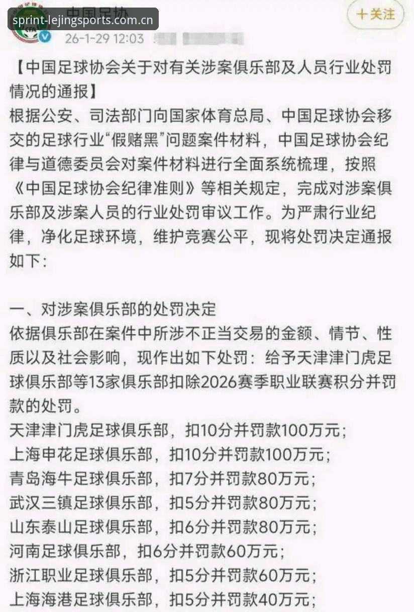中国足协第三批禁足名单公布，乐竟体育平台用户热议行业整顿最新进展